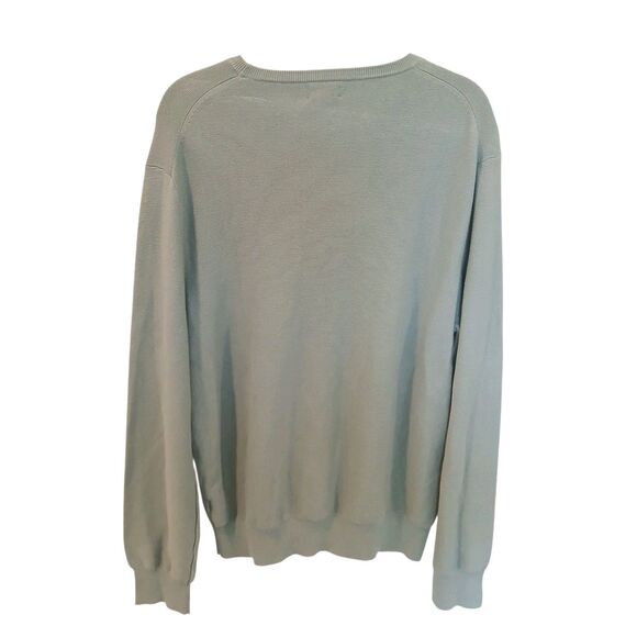 J Crew Sweatshirt Womens XL Mint Green Crew Neck Pullover Waffleknit Lightweight - Picture 5 of 12